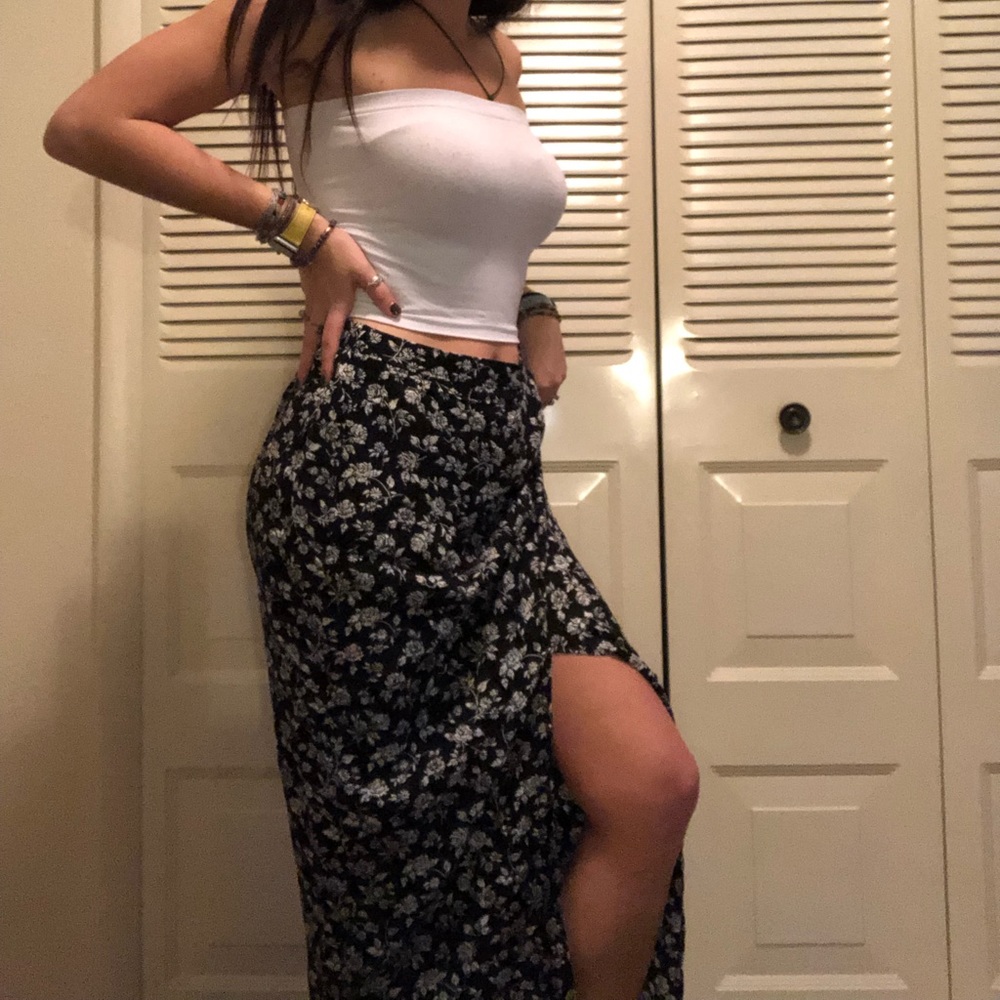 Maxi Skirt flower pattern